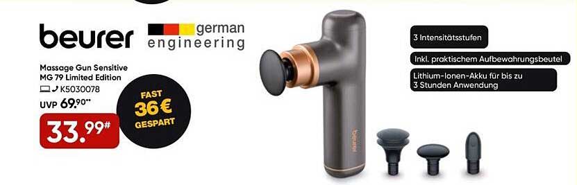 Beurer Massage Gun Sensitive MG 79 Limited Edition