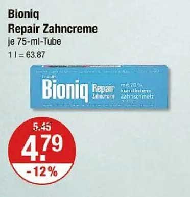 Bioniq Repair Zahnpasta 75 ml - Ihre Zahngesundheit im Fokus