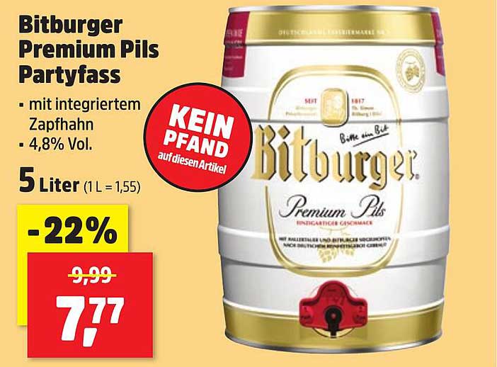Bitburger Premium Pils Partyfass