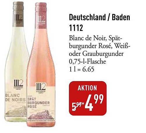 Blanc de Noir, Spätburgunder Rosé, Weiß- oder Grauburgunder, 0,75-l-Flasche