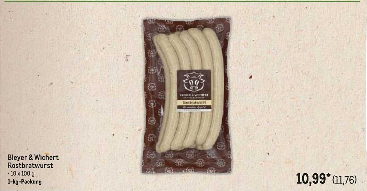 Bleyer & Wichert Rostbratwurst - 1-kg-Packung (10 x 100 g)