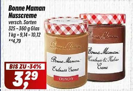 Bonne Maman Nusscreme – verschiedene Sorten 325-360 g Glas