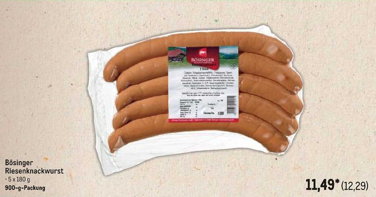 Bösinger Riesenkackwurst - 5 x 180 g