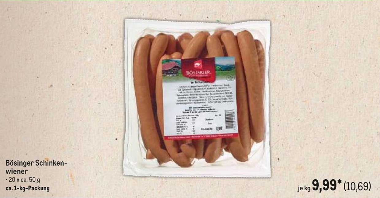 Bösinger Schinkenwiener - ca. 1-kg-Packung