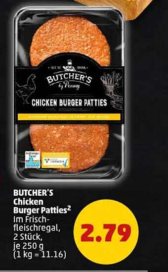 BUTCHER'S Chicken Burger Patties