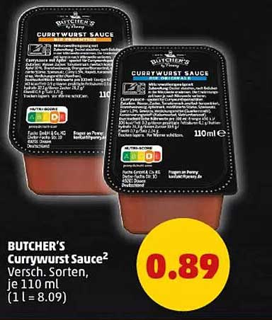 BUTCHER'S Currywurst Sauce, 110 ml