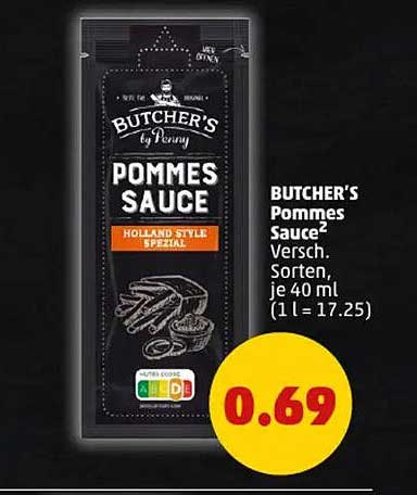 BUTCHER'S Pommes Sauce Holland Style Spezial