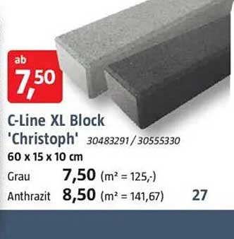C-Line XL Block 'Christoph' - 60 x 15 x 10 cm