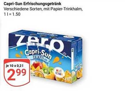 Capri-Sun Erfrischungsgetränk – Verschiedene Sorten mit Papier-Trinkhalm