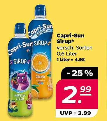Capri-Sun Sirup 0,6 Liter - verschiedene Sorten