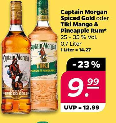 Captain Morgan Spiced Gold oder Tiki Mango & Pineapple Rum