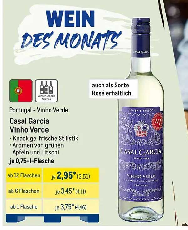Causal Garcia Vinho Verde - Wein des Monats
