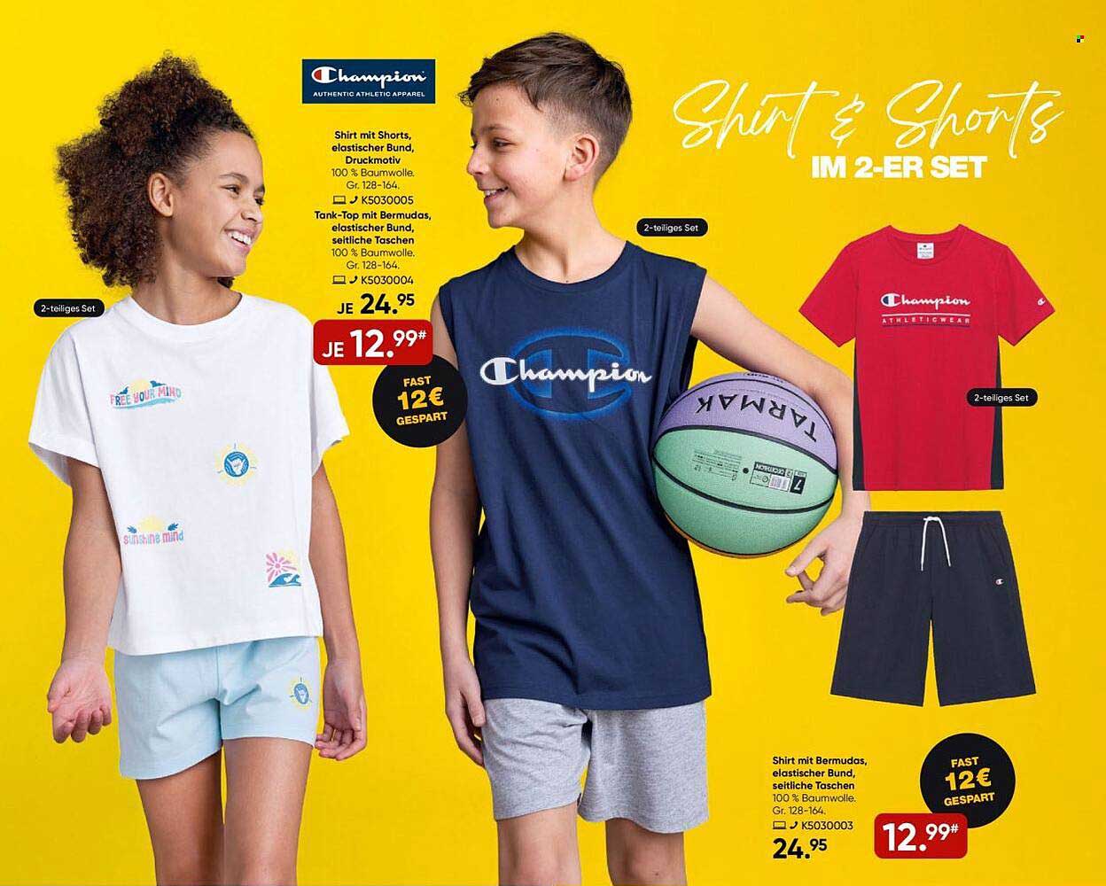 Champion Shirt & Shorts im 2-er Set