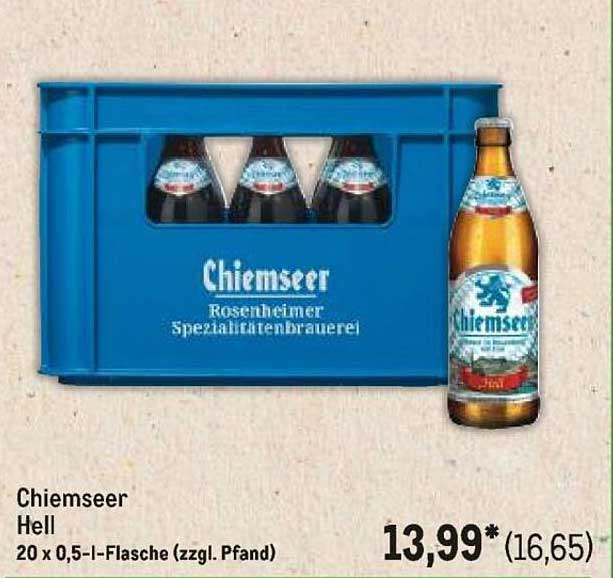 Chiemseer Hell 20 x 0,5-l-Flasche (zzgl. Pfand)