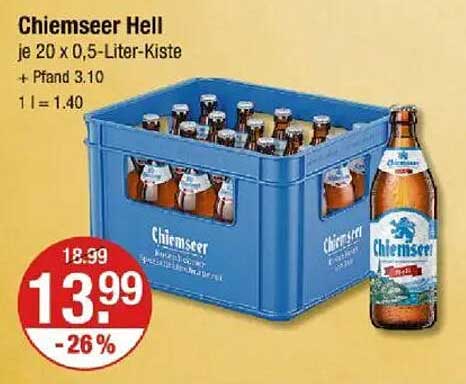 Chiemseer Hell - 20 x 0,5-Liter-Kiste