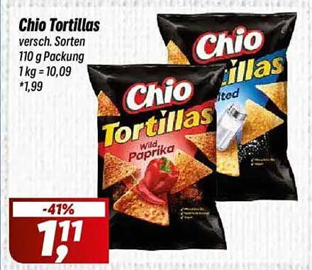 Chio Tortillas - Verschiedene Sorten 110 g