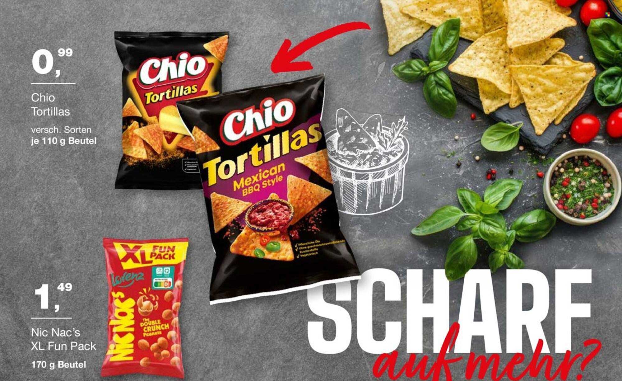 Chio Tortillas - verschiedene Sorten 110 g Beutel