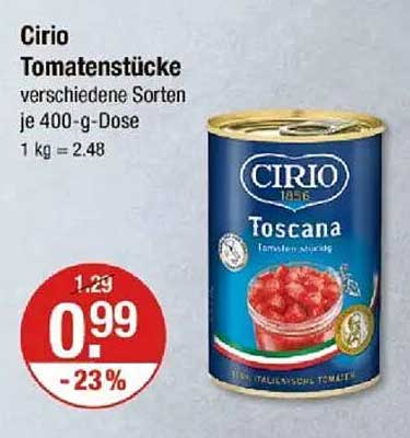 Cirio Tomatenstücke Toscana 400-g-Dose