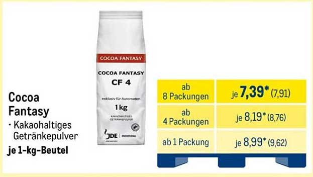 Cocoa Fantasy - Kakaohaltiges Getränkepulver 1 kg