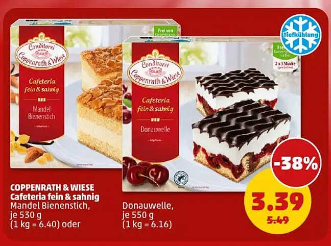 COPPENRATH & WIESE Cafeteria fein & sahnig Mandel Bienenstich oder Donauwelle