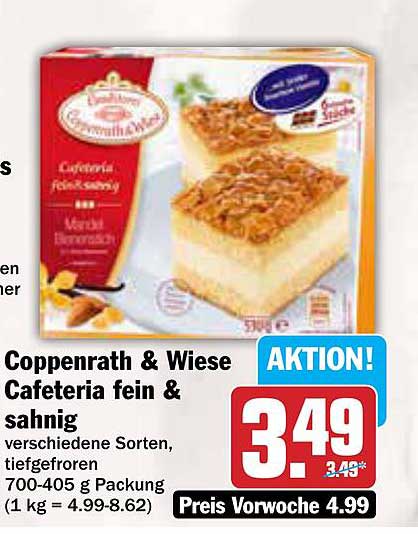 Coppenrath & Wiese Cafeteria fein & sahnig, verschiedene Sorten, tiefgefroren