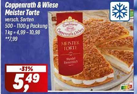 Coppenrath & Wiese Meister Torte, verschiedene Sorten 500 – 1100 g