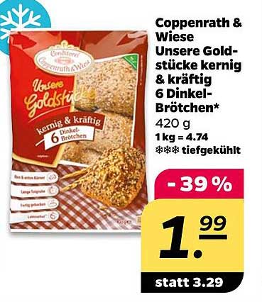 Coppenrath & Wiese Unsere Goldstücke kernig & kräftig 6 Dinkel-Brötchen 420 g