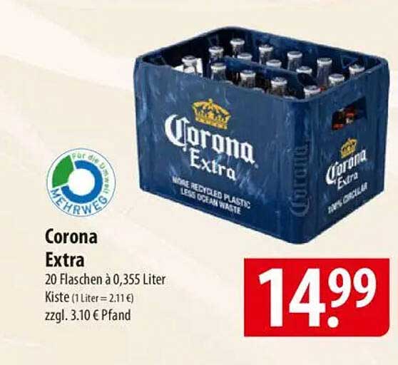 Corona Extra 20 Flaschen à 0,355 Liter Kiste