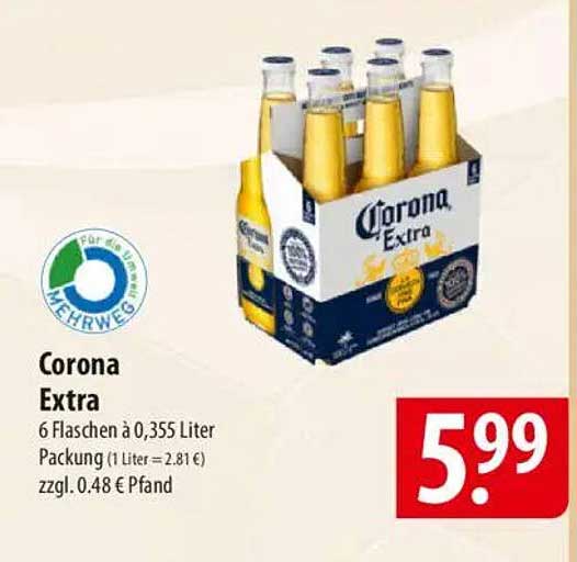 Corona Extra - 6 Flaschen à 0,355 Liter