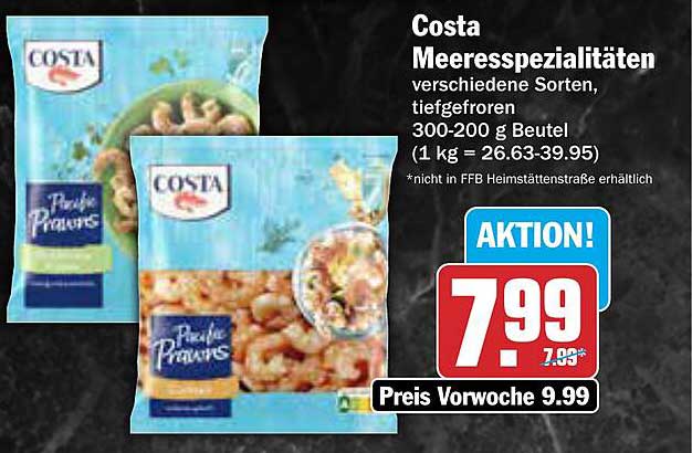 Costa Meeres-Spezialitäten verschiedene Sorten, tiefgefroren