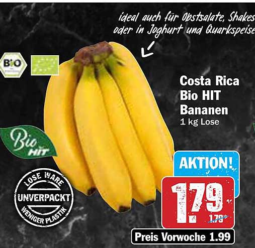 Costa Rica Bio HIT Bananen 1 kg Lose