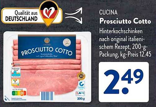 Cucina Prosciutto Cotto 200 g