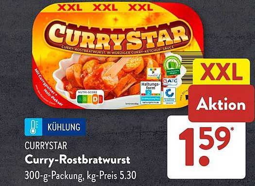CURRYSTAR Curry-Rostbratwurst 300-g-Packung
