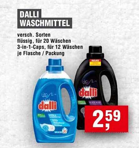 Dalli Waschmittel - verschiedene Sorten