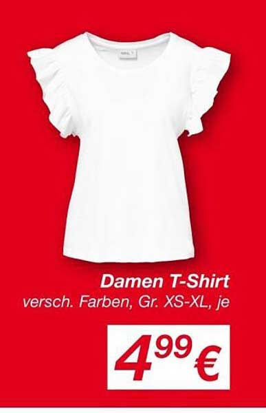Damen T-Shirt - Verschiedene Farben, Größe XS-XL, je 4,99 €