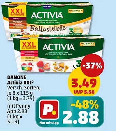 DANONE Activia XXL Verschiedene Sorten, je 8 x 115 g