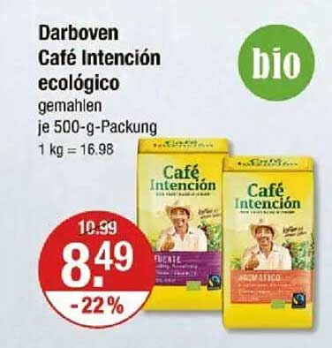 Darboven Café Intención ecológico gemahlen je 500-g-Packung