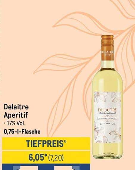Delaître Aperitif - 0,75 l Flasche, 17% Vol.
