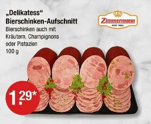 „Delikatess“ Bierschinken-Aufschnitt