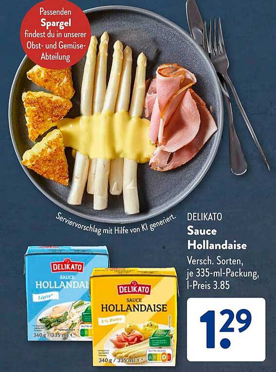 DELIKATO Sauce Hollandaise, 335-ml-Packung