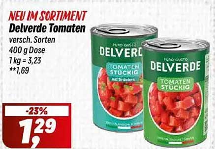 Delverde Tomaten Stückig 400 g Dose