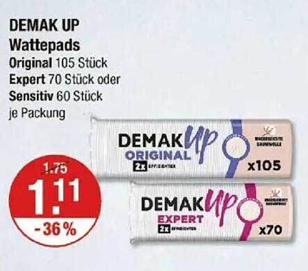 DEMAK UP Wattepads – Original und Expert