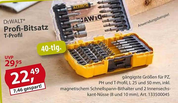 DeWALT Profi-Bitsatz T-Profil 40-tlg.