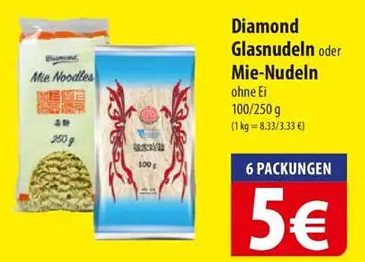 Diamond Glasnudeln oder Mie-Nudeln ohne Ei