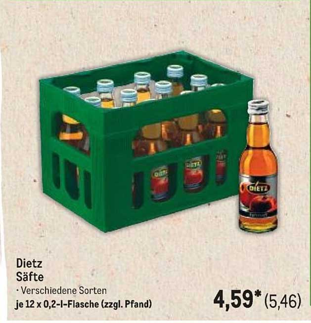 Dietz Säfte – Verschiedene Sorten im praktischen 12er-Pack