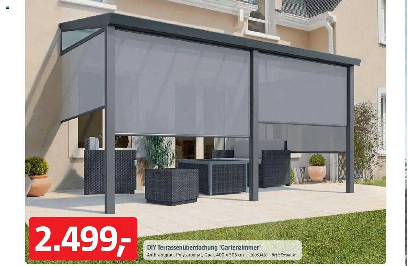 DIY Terrassenüberdachung 'Gartenzimmer'