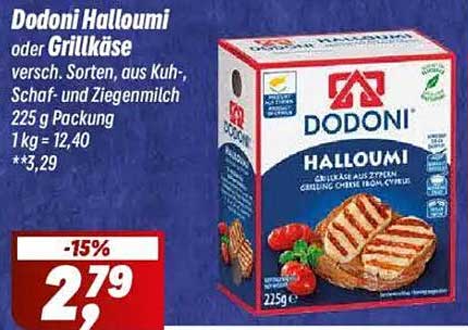 Dodoni Halloumi oder Grillkäse - 225 g Packung