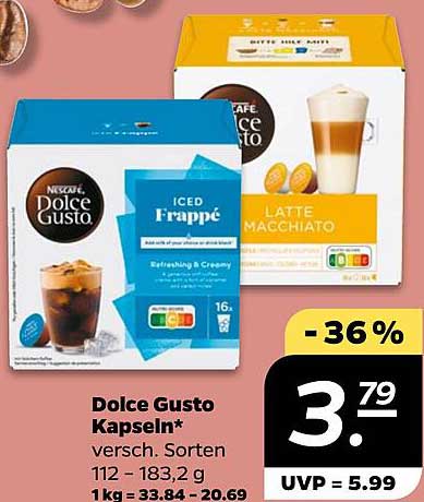 Dolce Gusto Kapseln – Iced Frappé und Latte Macchiato