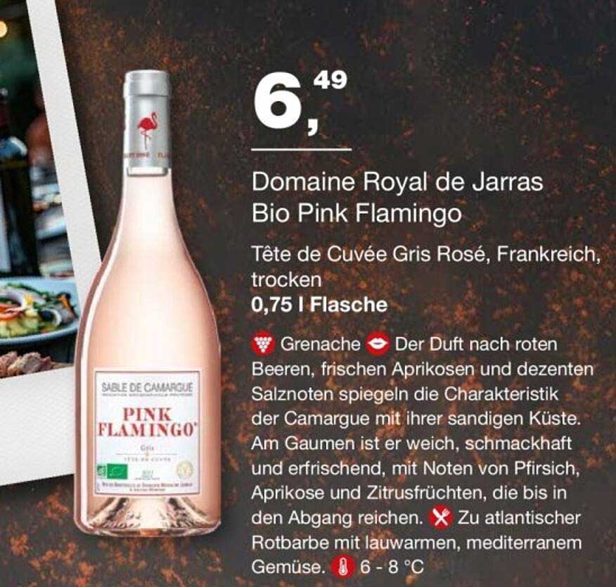Domaine Royal de Jarras Bio Pink Flamingo, Tête de Cuvée Gris Rosé, Frankreich, trocken
