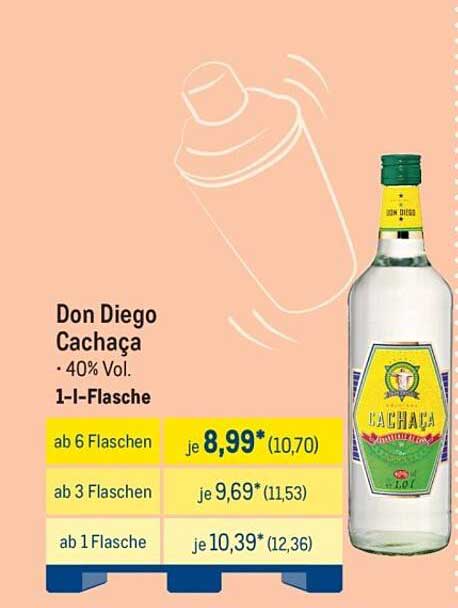 Don Diego Cachaça - 40% Vol. 1-Liter-Flasche